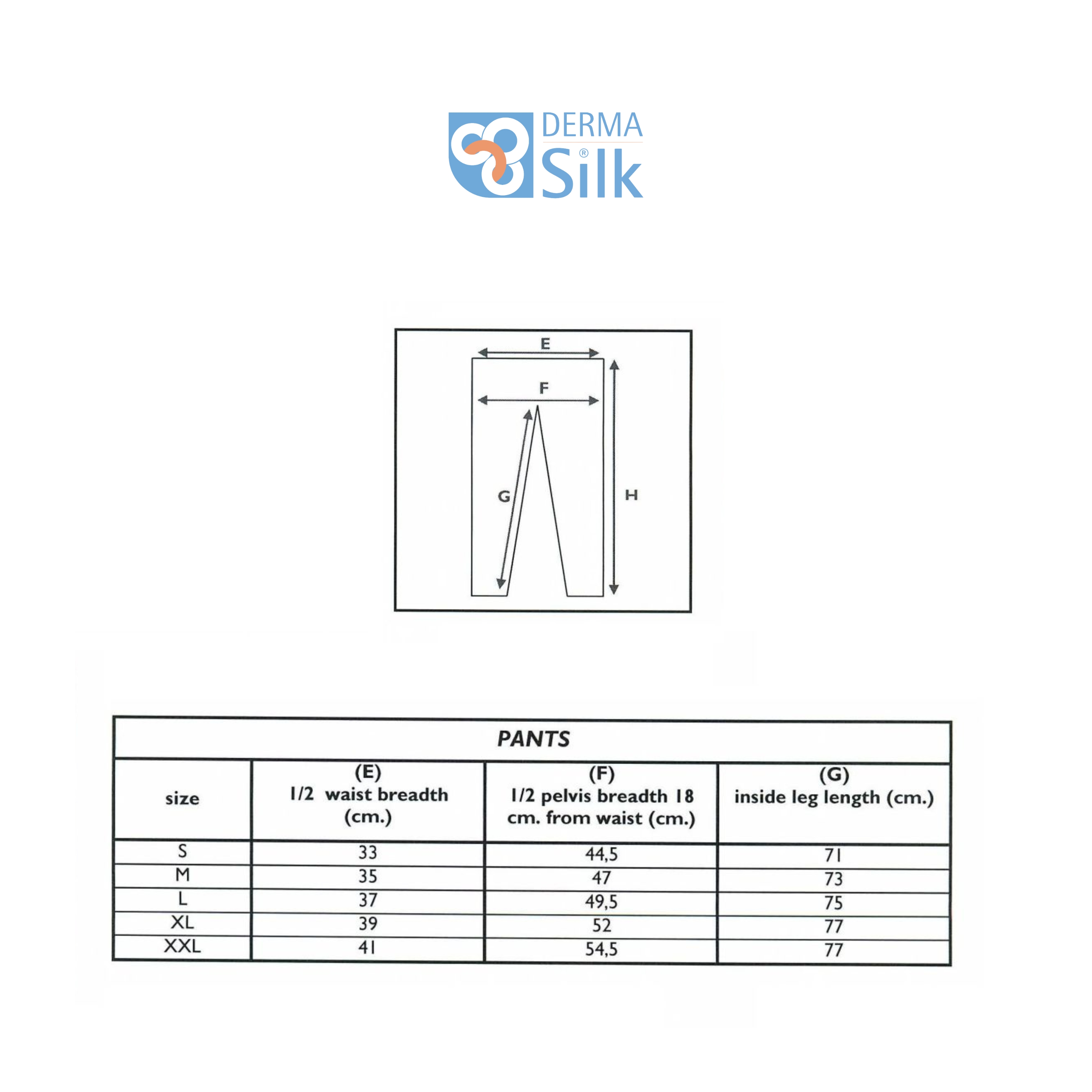 DermaSilk Ladies Long Pants size